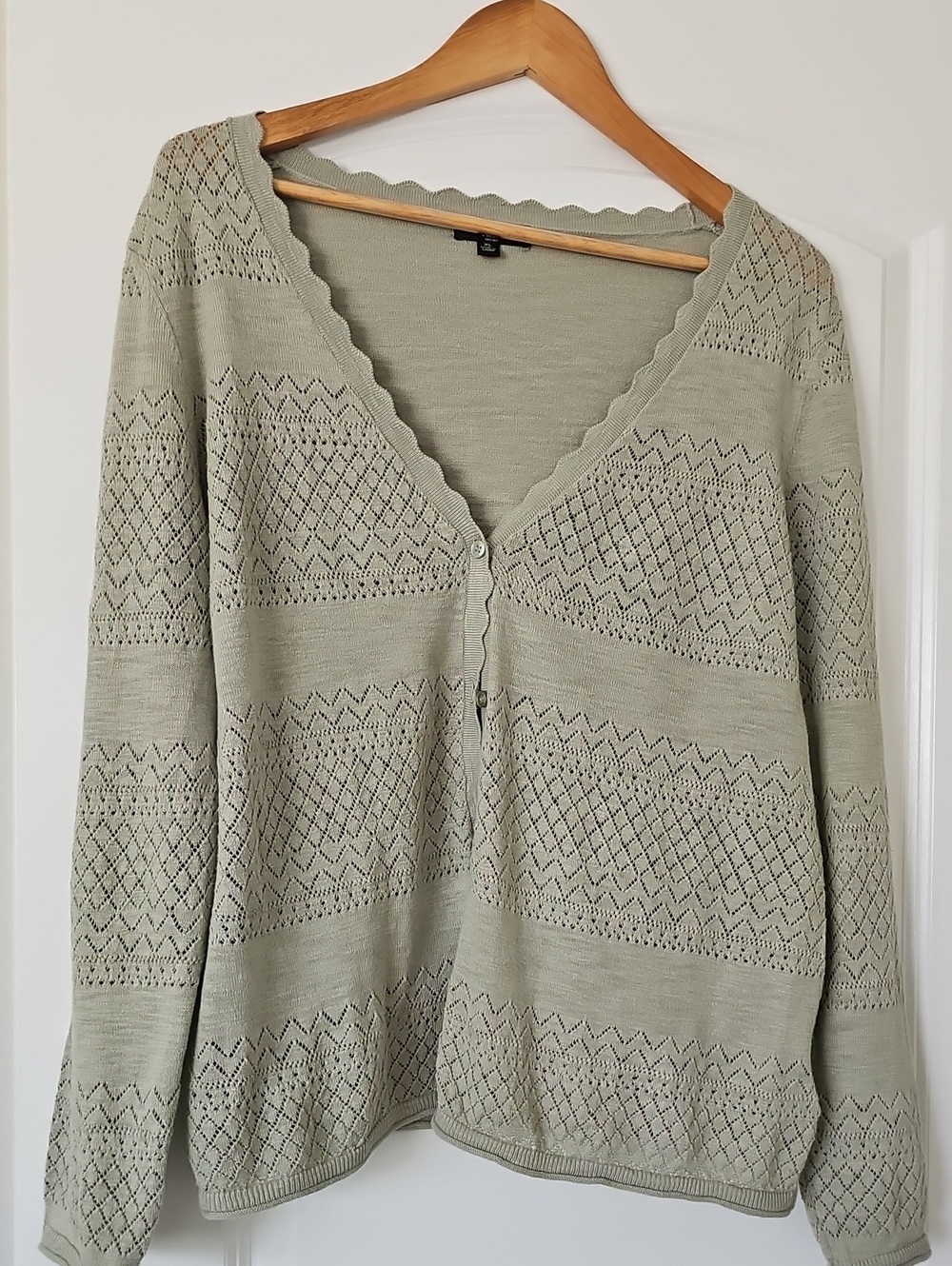 Green Frye XL Lightweight Cardigan Sweater